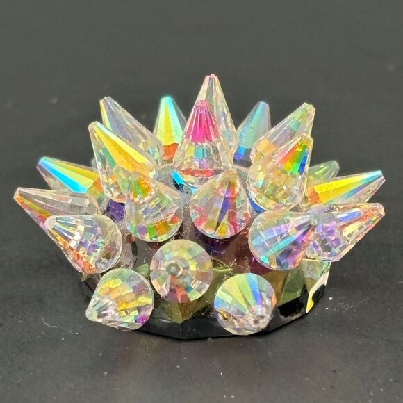 Crystal Lite Iridescent Multicolor Crystal Porcupine Figurine Collectable - Picture 3 of 7
